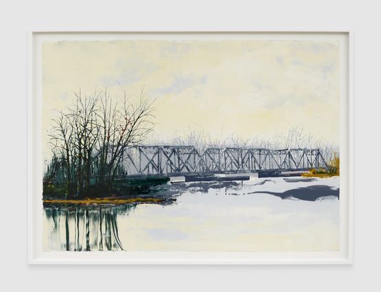 Hudson River Stockport by Kirsten Everberg contemporary artwork Painting