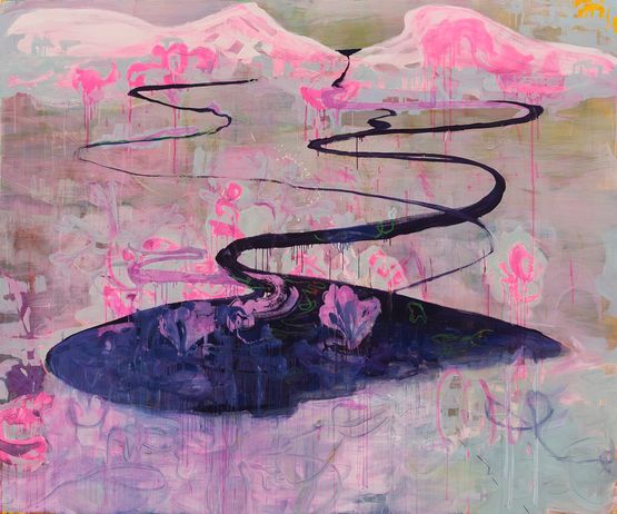 down by easter where the rivers run high by Rebekka Steiger contemporary artwork Painting
