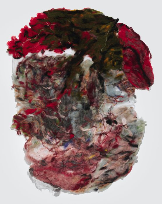 Burning home by T. Vinoja contemporary artwork Textile