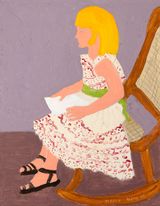 Rocking Chair Reader by March Avery contemporary artwork painting