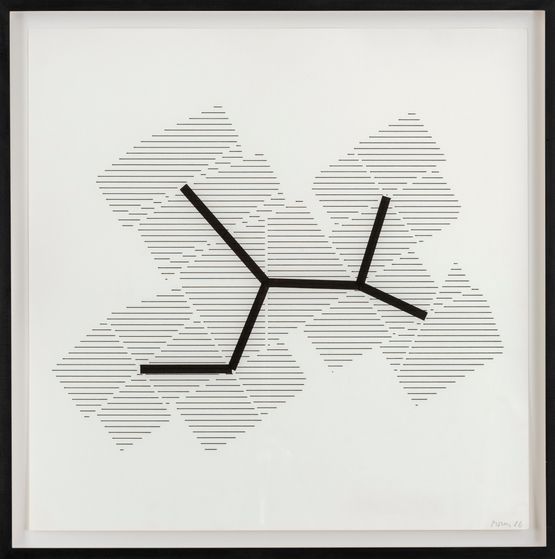 P-395h by Manfred Mohr contemporary artwork Works on Paper