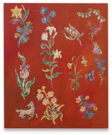 the floral Kingdom of the Renaissance by Karen Kilimnik contemporary artwork painting works on paper