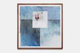 Nos diables rouges nos derives commotions Sa zye pa we tche pa fe mal. oubli et chemin bleu assis by Julien Creuzet contemporary artwork sculpture works on paper