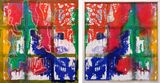 Red and Green Noses by Dona Nelson contemporary artwork painting