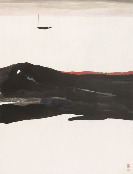 A Small Boat by Lui Shou-Kwan contemporary artwork Works on Paper