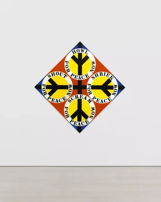 Four Diamond Peace by Robert Indiana contemporary artwork Painting