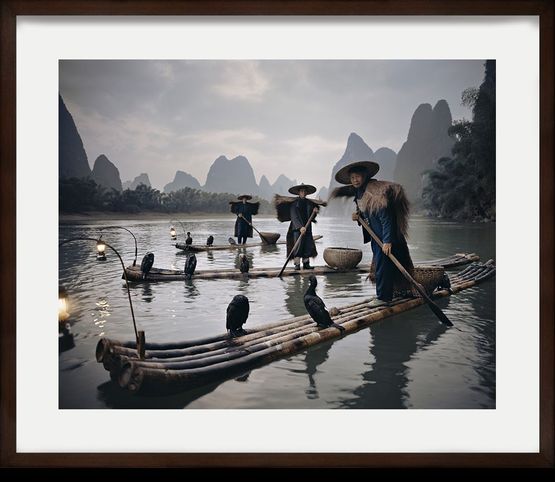 Yangshuo Cormorant Fishermen  Li River Yangshuo Guilin Guangxi  China by Jimmy Nelson contemporary artwork Photography