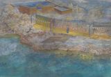 Xuanzang - Zhaohuli Monastery by Kwong Man Chun contemporary artwork painting textile