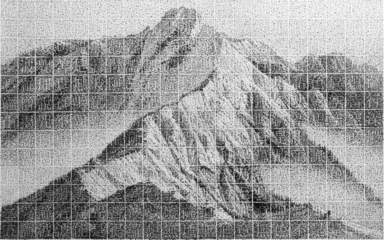Heart Sutra Landscape Sacred Yushan Safeguarding the Island by Lee Chun-Yi contemporary artwork Works on Paper