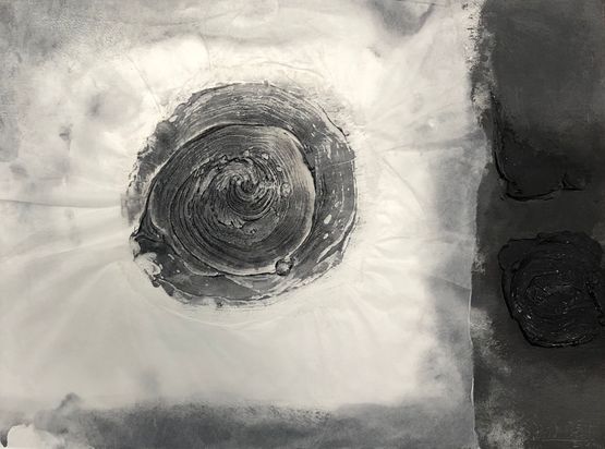Rubbing Planet in Shui-mo Space by Zhang Jianjun contemporary artwork Painting