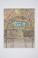 Bandstand Moon by Merlin James contemporary artwork painting