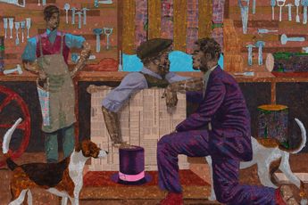 Contemporary art exhibition Derek Fordjour Magic Mystery  Legerdemain at David Kordansky Gallery Los Angeles United States