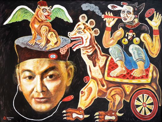 Waiting for Ratu Adil I by Heri Dono contemporary artwork Painting