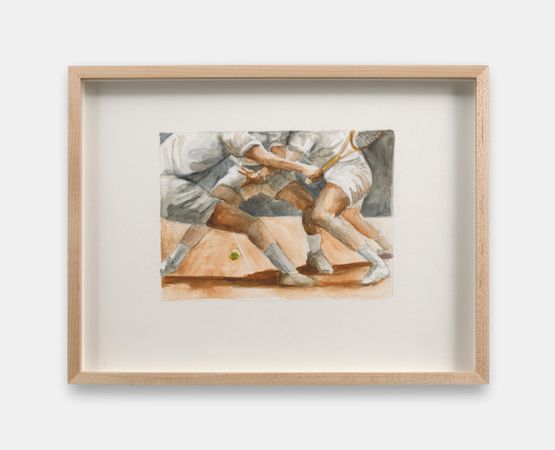 Study for court game by Holly Lowen contemporary artwork Works on Paper