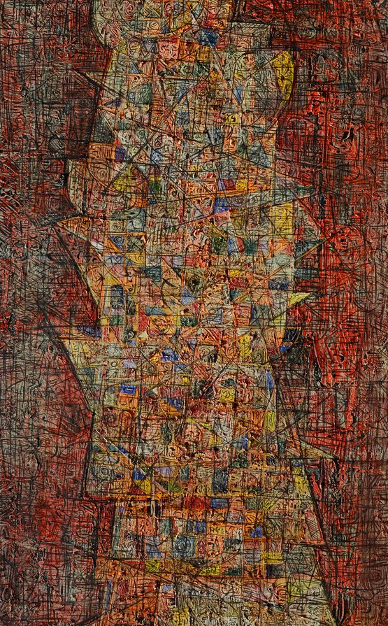 Homage to H Widayat 3 by Nasirun contemporary artwork Painting