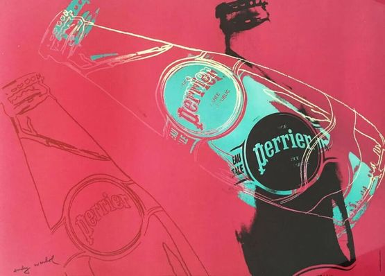 Perrier - red by Andy Warhol contemporary artwork Print