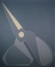 Outline Black-grey Scissors Inclined by Mao Xuhui contemporary artwork Painting