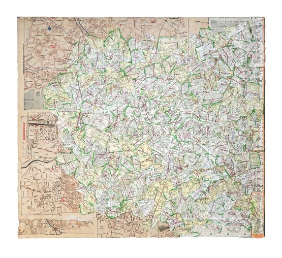 Carte du monde by Kim Soun-Gui contemporary artwork Painting