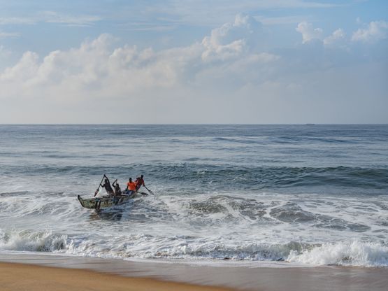 Boat Returning to Shore Cote dIvoire by Lucas Foglia contemporary artwork Print