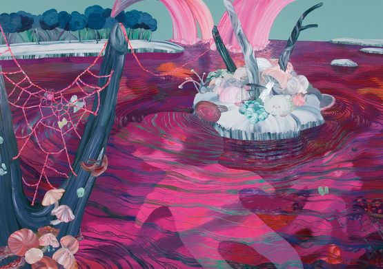 Sleeping Swamp by Eguchi Ayane contemporary artwork Painting
