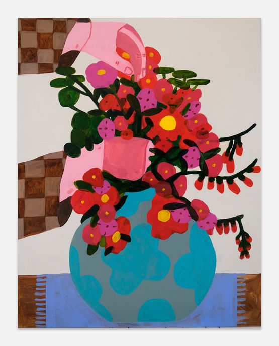 Friends with Flowers by Galina Munroe contemporary artwork Painting