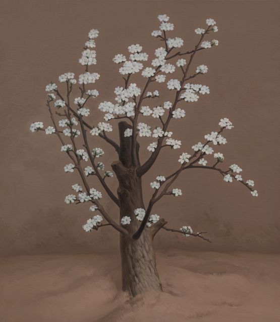 White Pear Blossoms by Yan Bing contemporary artwork Painting