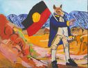 The First Dingo by Vincent Namatjira contemporary artwork Painting