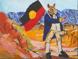 The First Dingo by Vincent Namatjira contemporary artwork painting