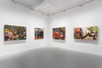 Contemporary art exhibition Gisela McDaniel Making WAYFARING Well at Pilar Corrias Eastcastle Street United Kingdom