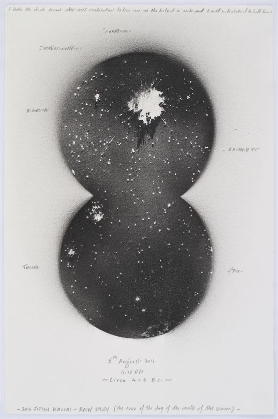 Rain study the hour of the day of the month of the season 3 by Jitish Kallat contemporary artwork Works on Paper
