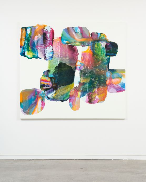 Gigging Isms Orange by Marie Le Lievre contemporary artwork Painting