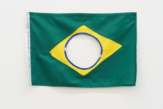 The New Brazilian Flag  4 by Raul Mourao contemporary artwork Sculpture