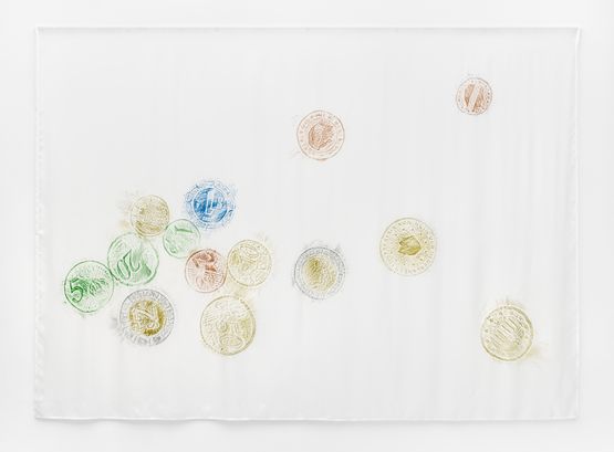 coins explosion  implosion 1 by Gabriel Kuri contemporary artwork Sculpture