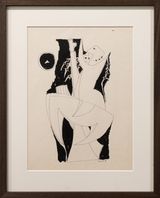 Untitled by Mona Saudi contemporary artwork drawing works on paper