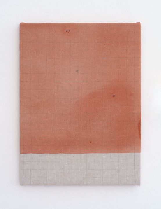 Endnote oblique pink brown red by Ian Kiaer contemporary artwork Painting