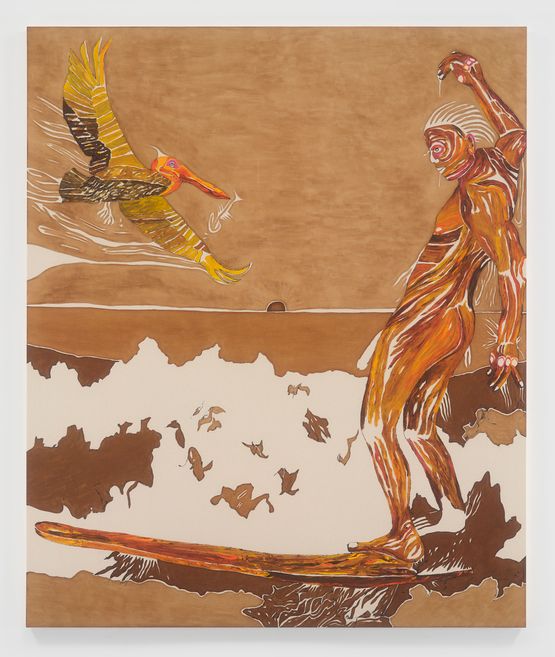 Whitewash Pelicanus Occidentalis by Chase Hall contemporary artwork Painting