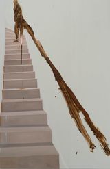 Shit Mom Ascending a Staircase Residue by Tala Madani contemporary artwork painting