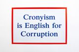 Cronyism is English for Corruption by Jeremy Deller contemporary artwork print