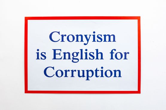 Cronyism is English for Corruption by Jeremy Deller contemporary artwork Print