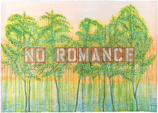 No Romance by Reza Farkhondeh  Ghada Amer contemporary artwork Works on Paper