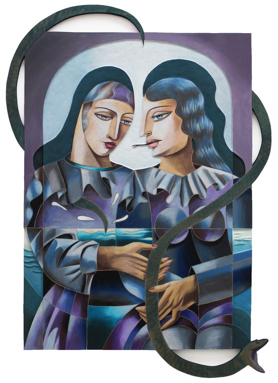 Nokia SnakeMedusa by Jade Ching-Yuk Ng contemporary artwork Painting