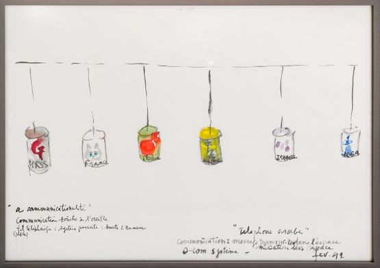 Drawing Telephone Arabe by Kim Soun-Gui contemporary artwork Painting