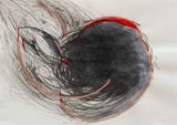 From the Dead Reckoning to Her Folds series by Iz Oztat contemporary artwork painting works on paper