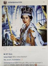 Instagram New Portraits - Queen Elizabeth II by Richard Prince contemporary artwork print works on paper