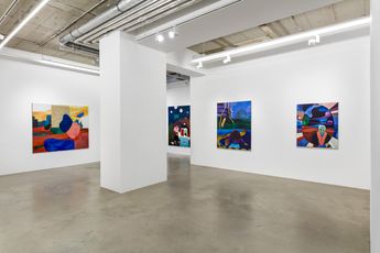 Contemporary art exhibition Janes Haid-Schmallenberg skulls trees clouds at SETAREH SETAREH Dusseldorf Germany