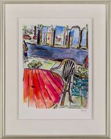 Sidewalk Cafe by Bob Dylan contemporary artwork print