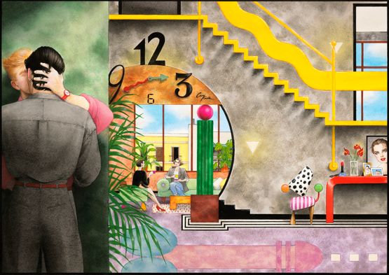 Men on the Verge of a Nervous Breakdown by Cary Kwok contemporary artwork Painting