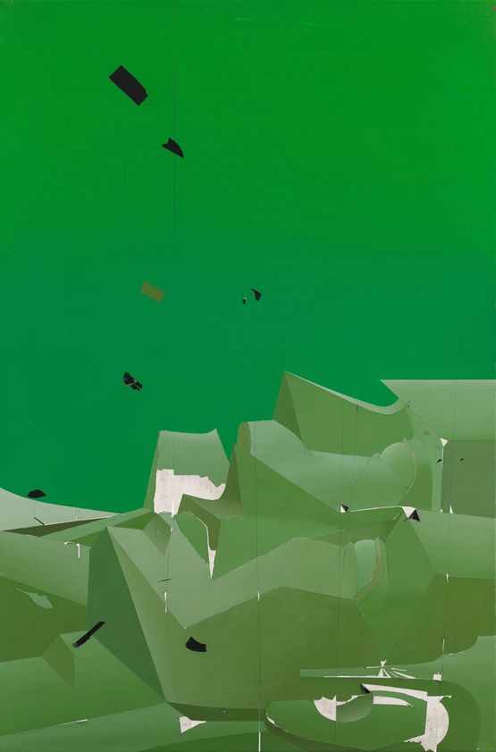 Face-like mountain by Leng Guangmin contemporary artwork Painting