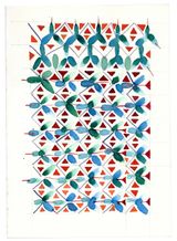 Circle Square Triangle Turtle Fish by Amina Ahmed contemporary artwork drawing painting