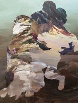 Lets Go for a Great Hike in the Snow by Peihang Benoit contemporary artwork painting